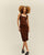 RIBBED GABI DRESS IN BROWN