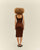 RIBBED GABI DRESS IN BROWN