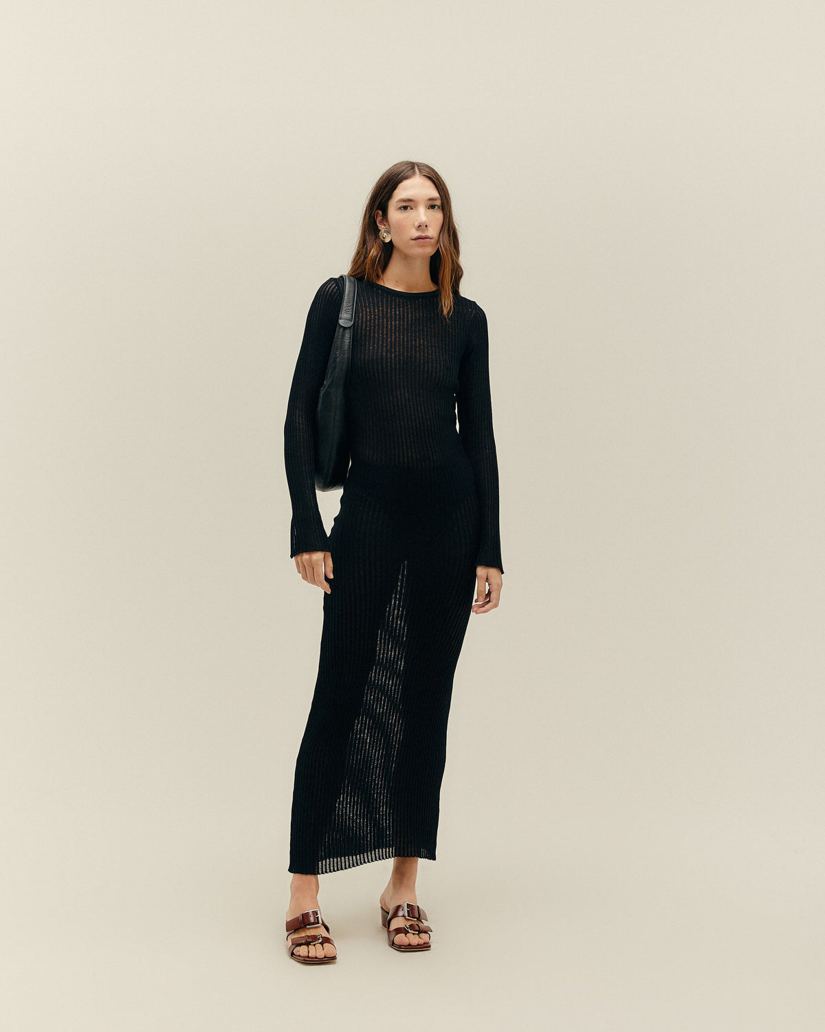 RAFA KNIT DRESS BLACK