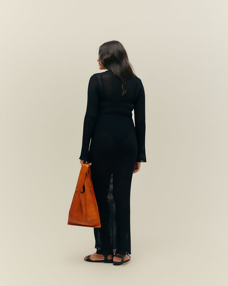 RAFA KNIT DRESS BLACK