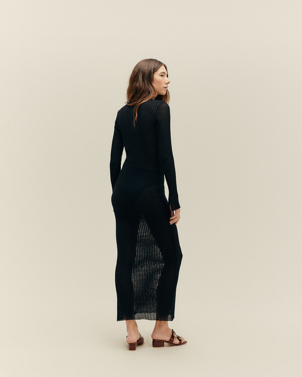 RAFA KNIT DRESS BLACK