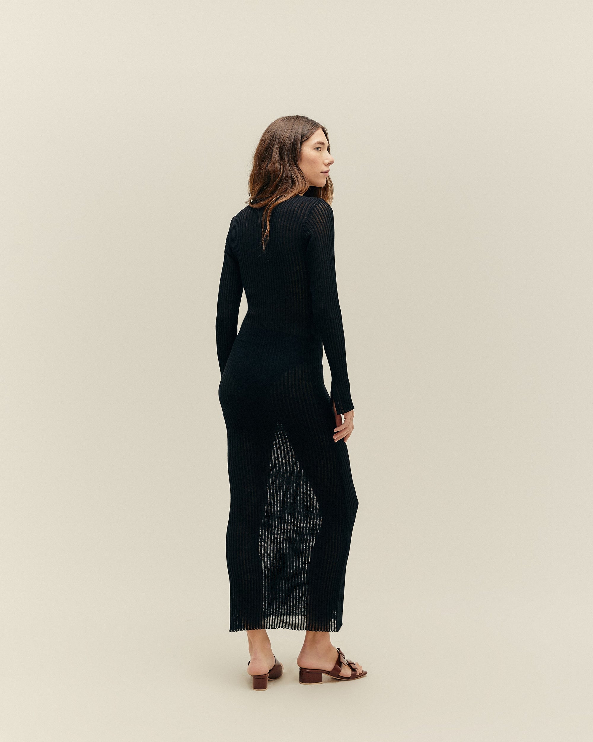 RAFA KNIT DRESS BLACK