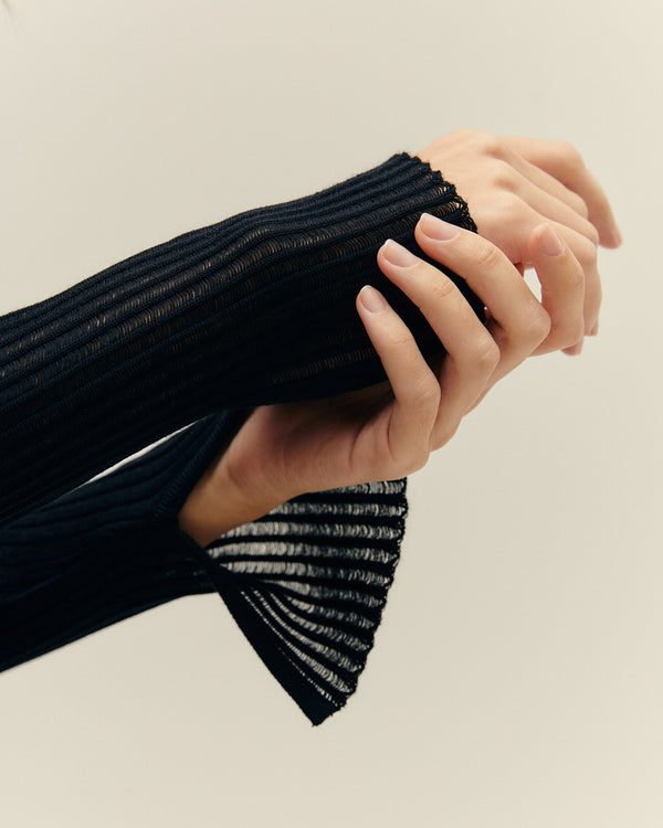 RAFA KNIT DRESS BLACK
