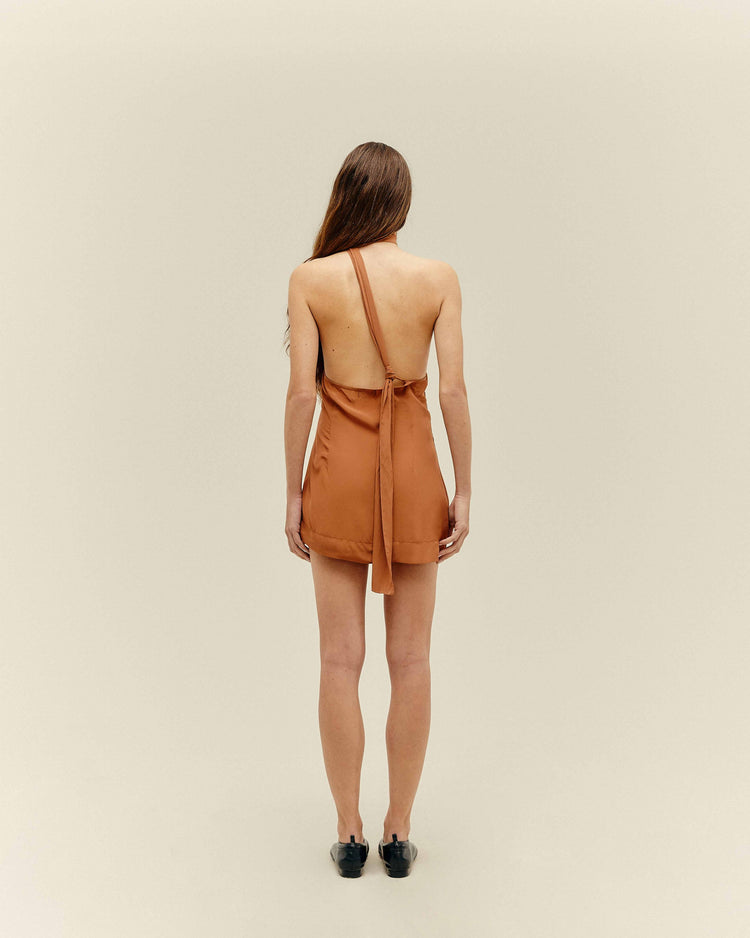 MINI ANGELINA DRESS, MIDDLE BROWN