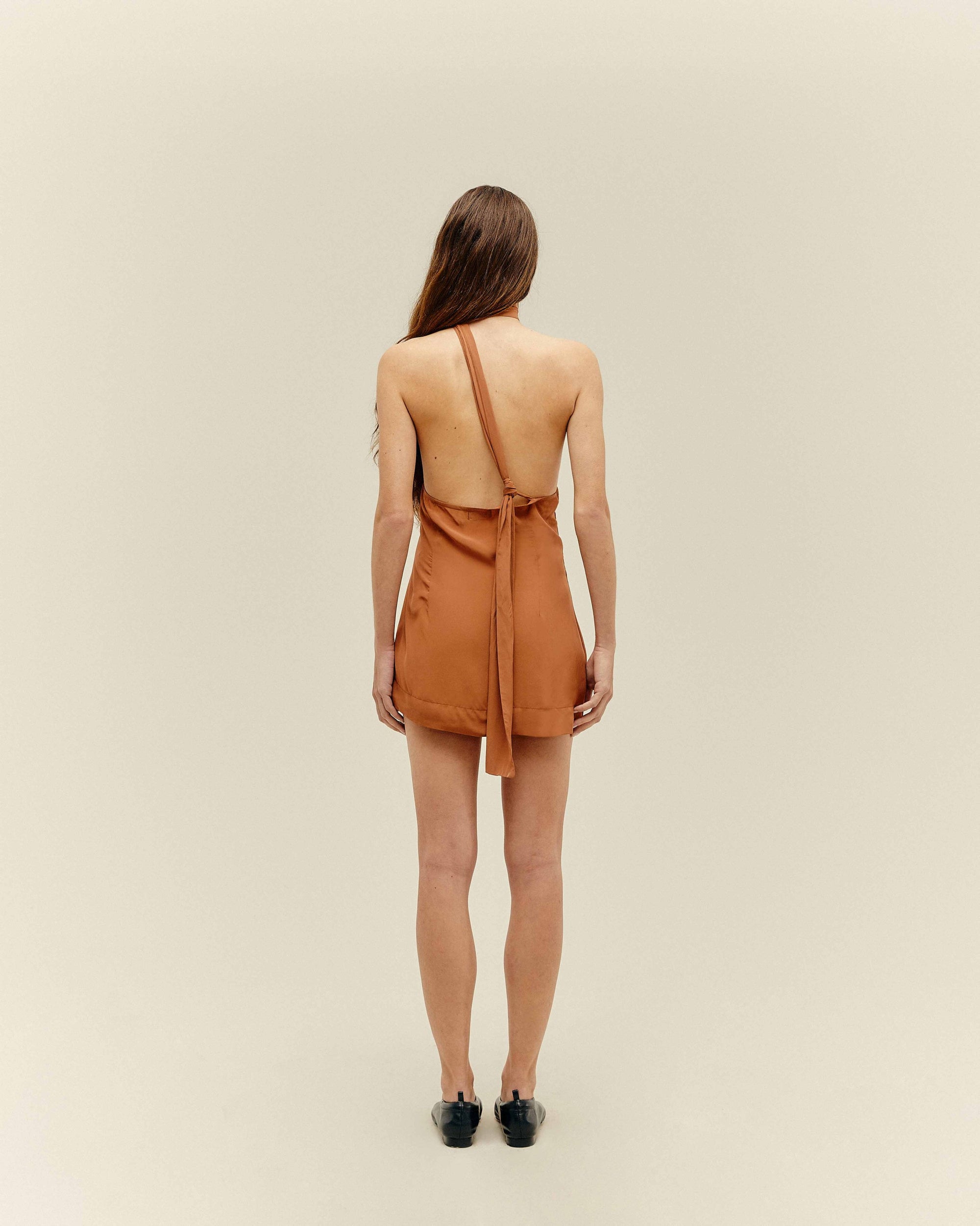 MINI ANGELINA DRESS, MIDDLE BROWN