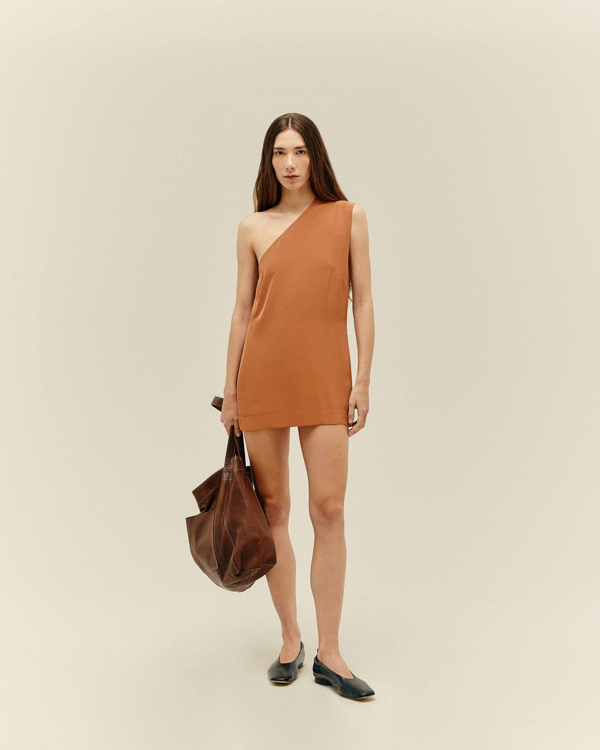 MINI ANGELINA DRESS, MIDDLE BROWN