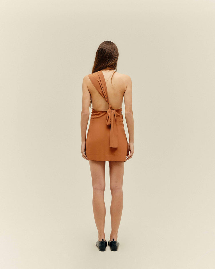 MINI ANGELINA DRESS, MIDDLE BROWN