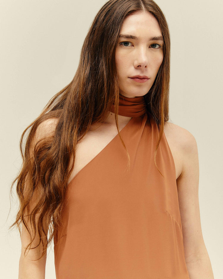 MINI ANGELINA DRESS, MIDDLE BROWN