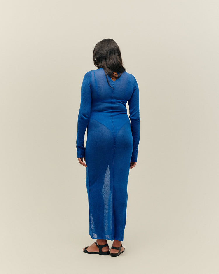 ABITO ISADORA IN MAGLIA BLU COBALTO