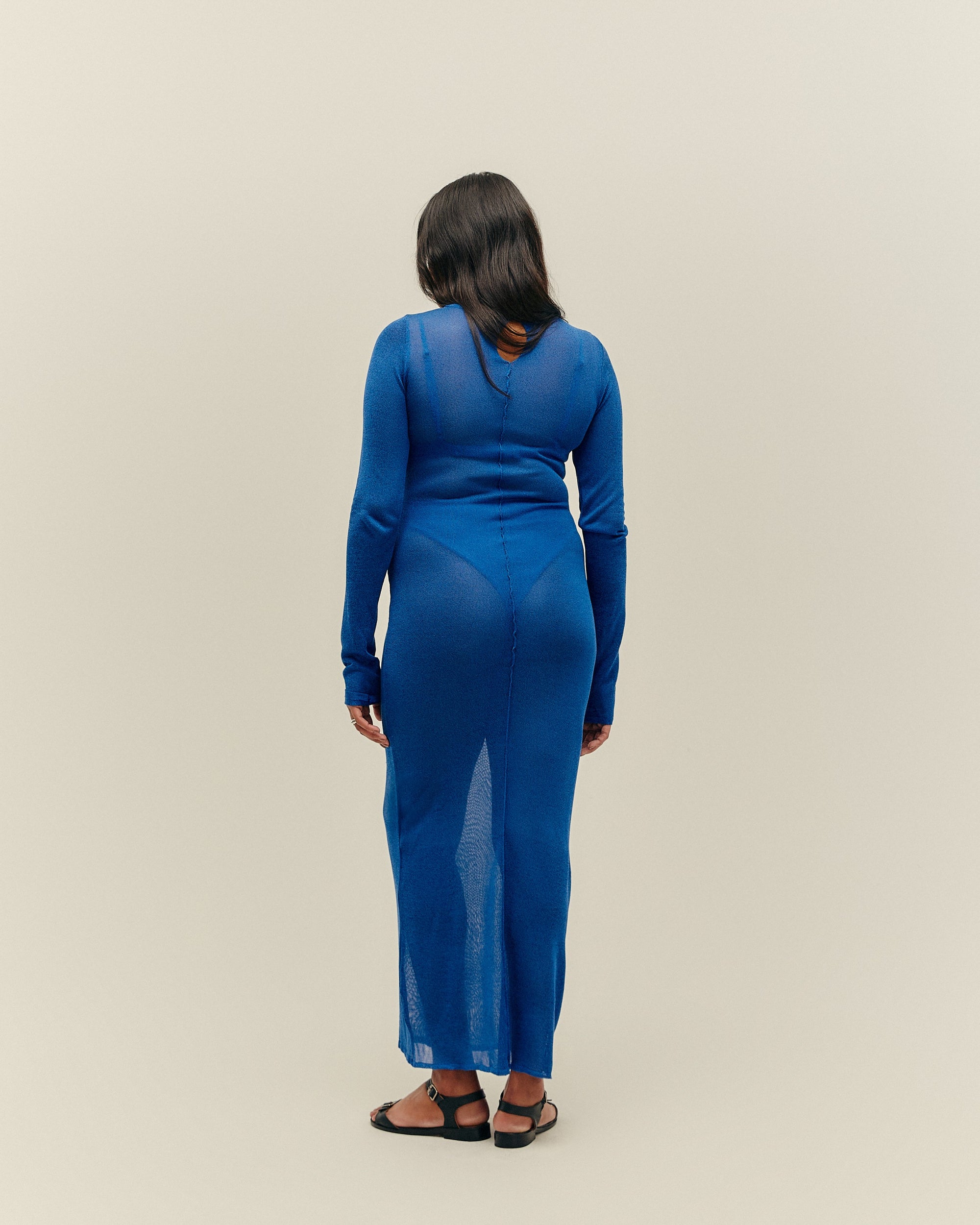 ABITO ISADORA IN MAGLIA BLU COBALTO