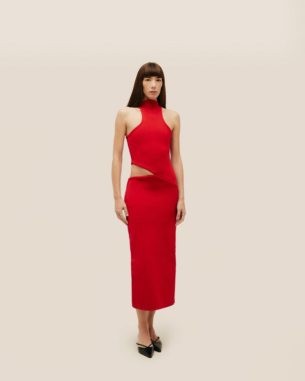 ABITO IVY IN MAGLIA ROSSO SHIFT