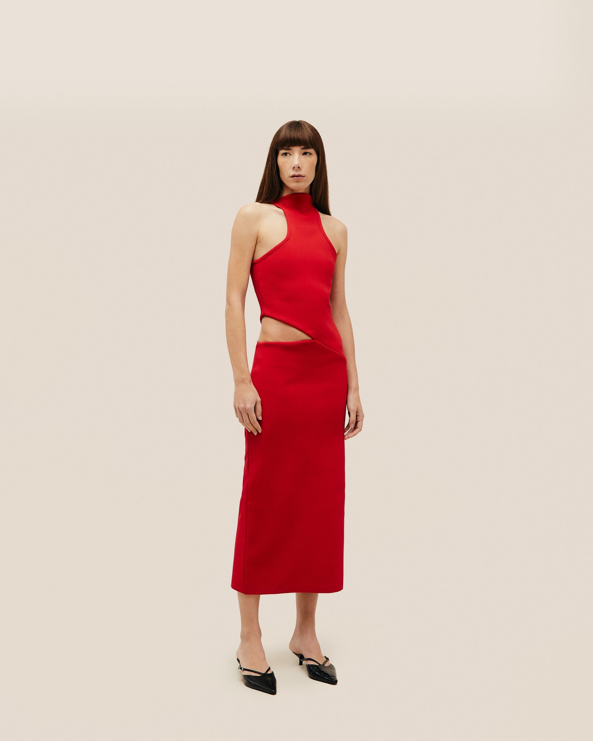 ABITO IVY IN MAGLIA ROSSO SHIFT