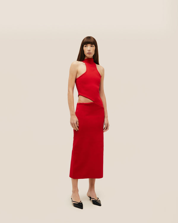 ABITO IVY IN MAGLIA ROSSO SHIFT