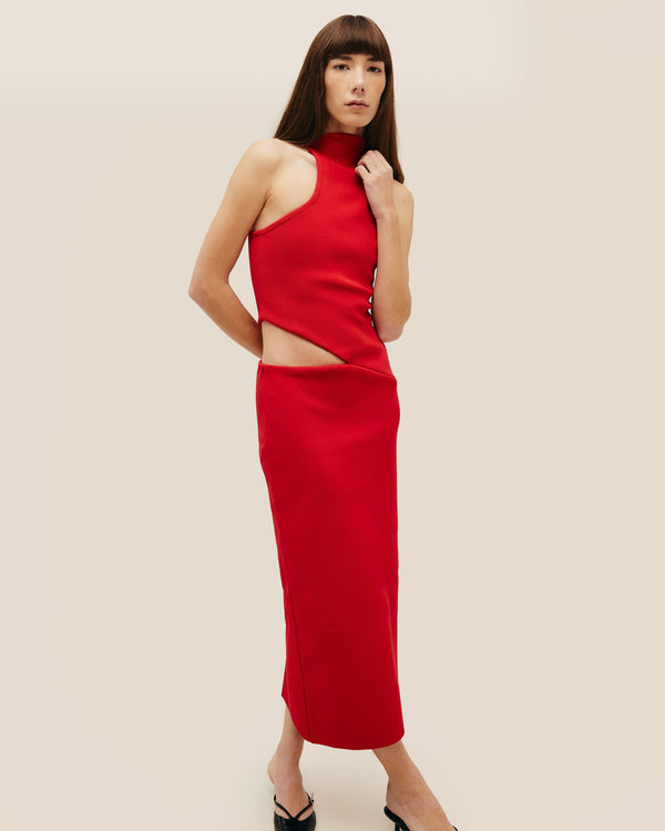 ABITO IVY IN MAGLIA ROSSO SHIFT
