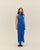 Cobalt Blue Front-Slit Dress
