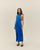 Cobalt Blue Front-Slit Dress