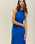 Cobalt Blue Front-Slit Dress