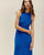 Cobalt Blue Front-Slit Dress