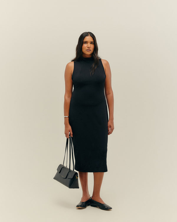 HIGH NECK DRESS BLACK