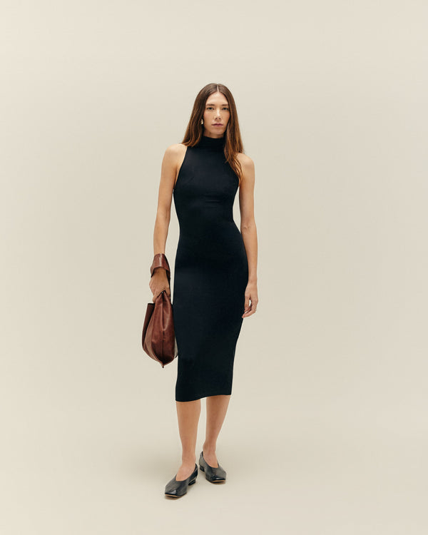 HIGH NECK DRESS BLACK