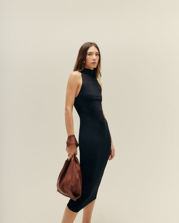 HIGH NECK DRESS BLACK