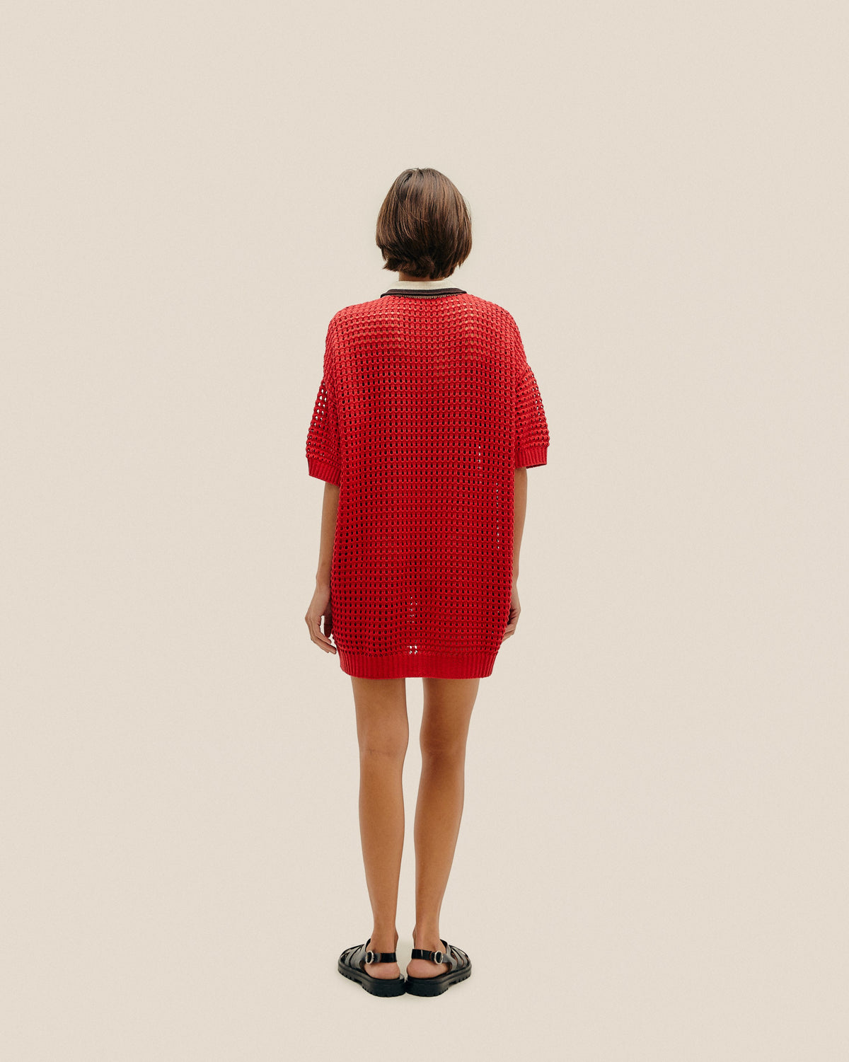 ROBE EN MAILLE JOANA À RAYURES SPORTIVES