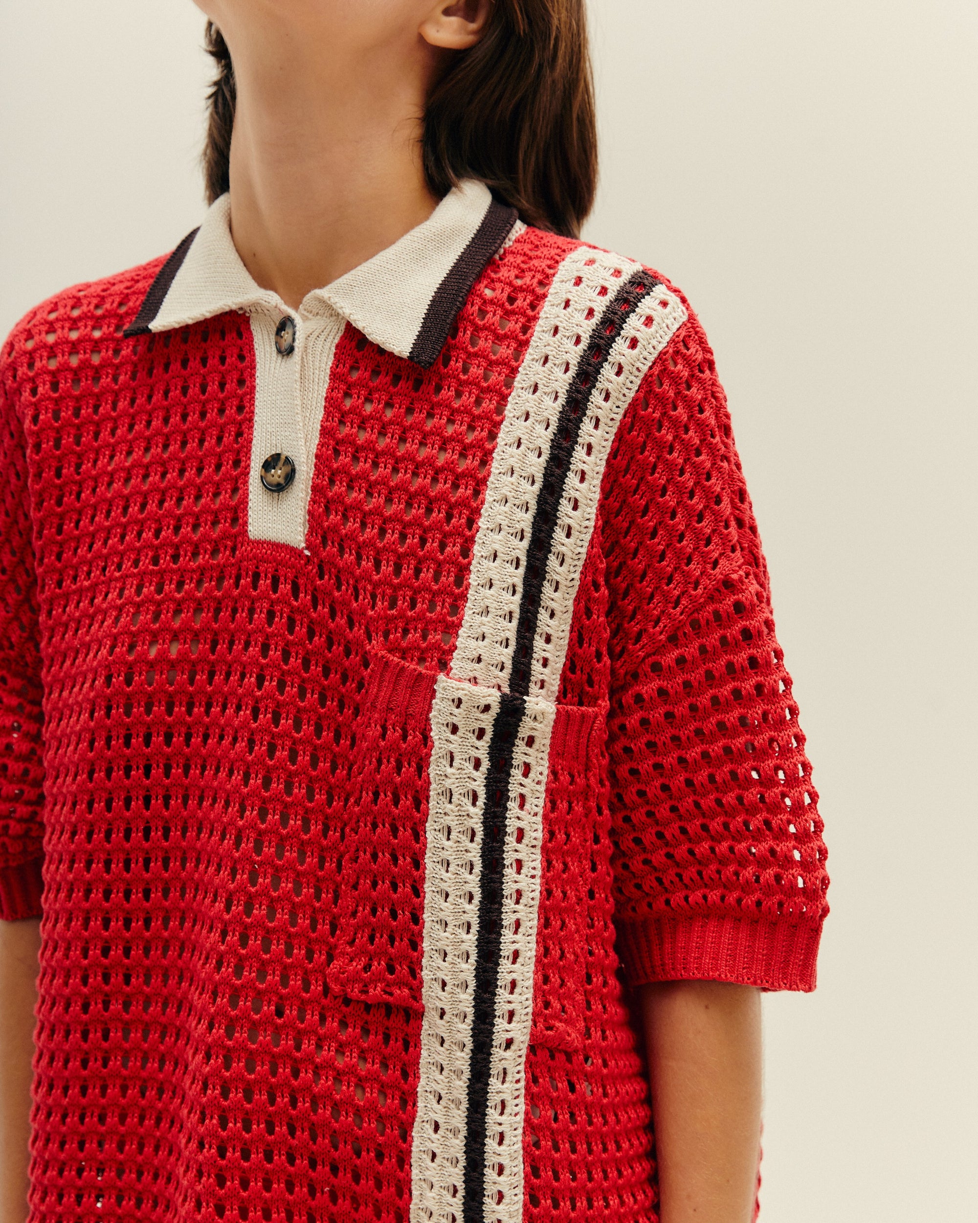 ROBE EN MAILLE JOANA À RAYURES SPORTIVES