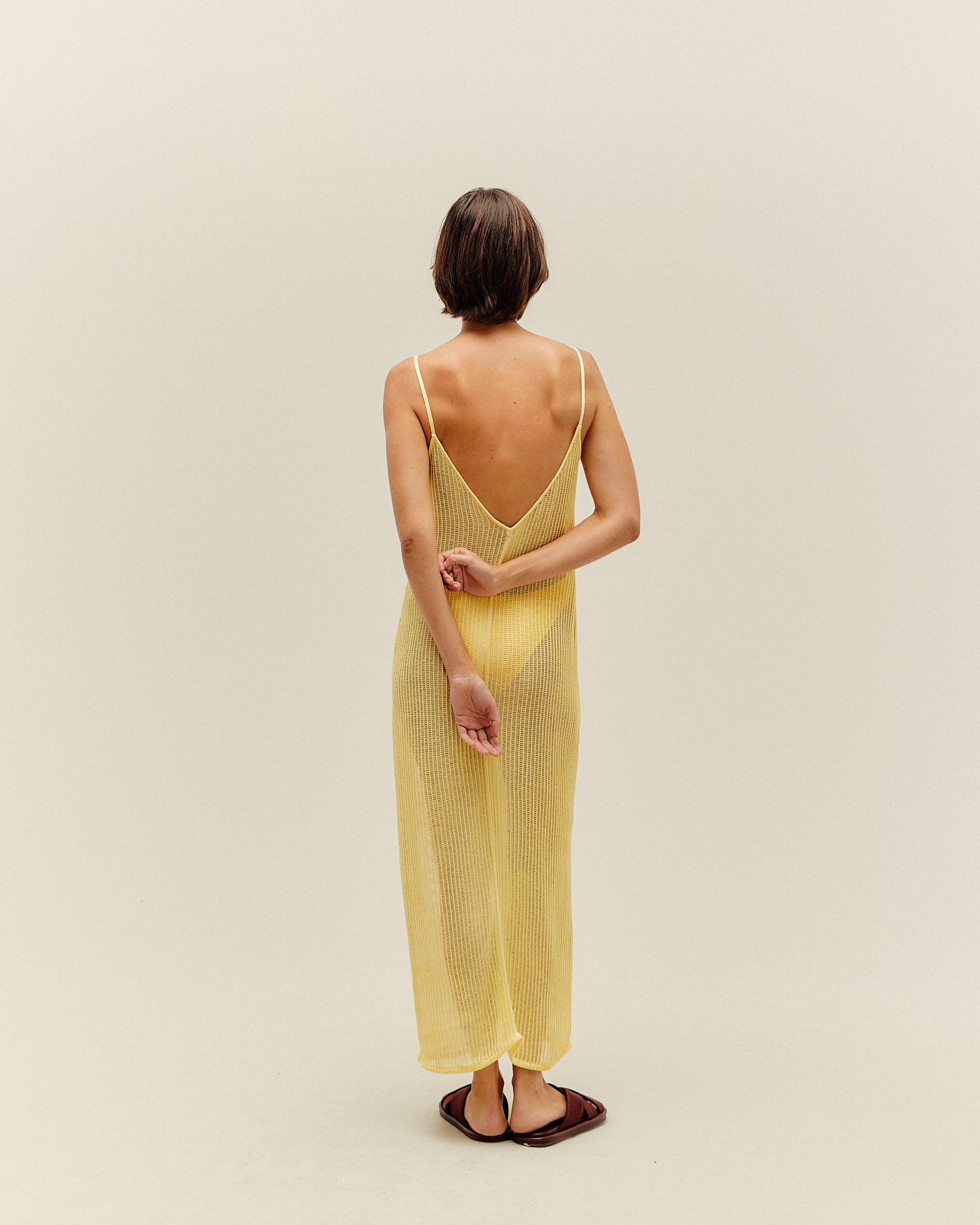 LUNA KNIT DRESS BEAM YELLOW