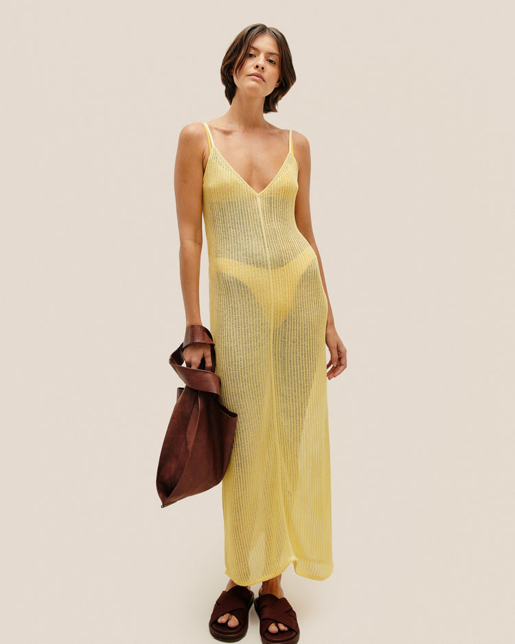 LUNA KNIT DRESS BEAM YELLOW