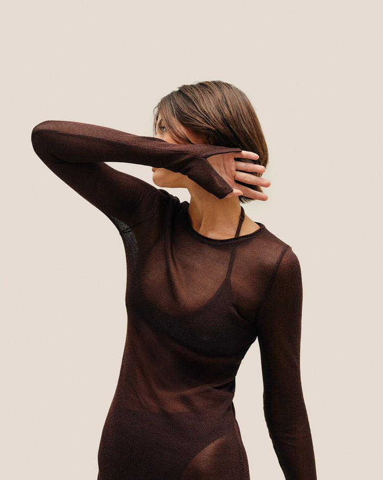 JANE KNIT DRESS BRAUNA BROWN
