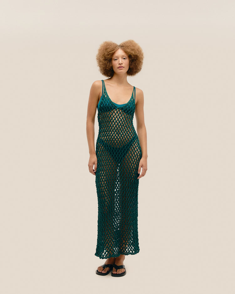 MOANA KNIT DRESS HARBOR BLUE
