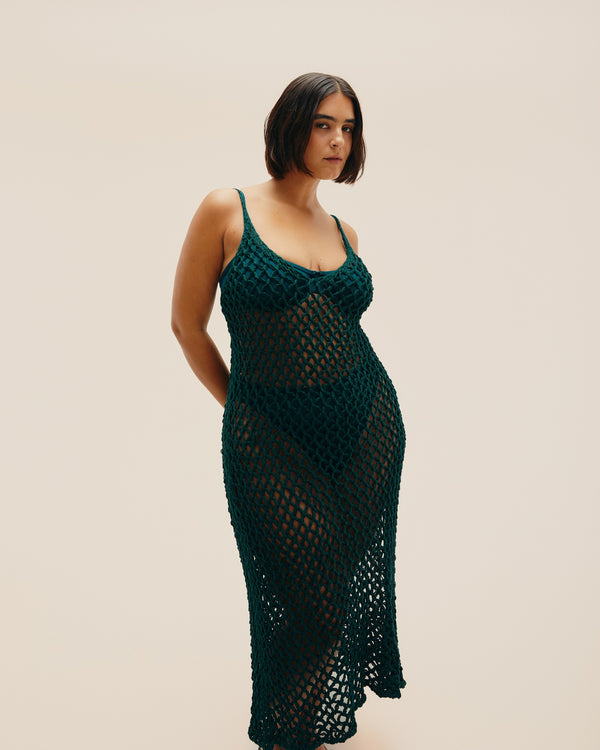 MOANA KNIT DRESS HARBOR BLUE