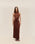 BRAUNA BROWN CUT-OUT DRESS
