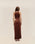BRAUNA BROWN CUT-OUT DRESS