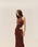 BRAUNA BROWN CUT-OUT DRESS