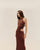 BRAUNA BROWN CUT-OUT DRESS