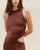 BRAUNA BROWN CUT-OUT DRESS
