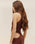 BRAUNA BROWN CUT-OUT DRESS