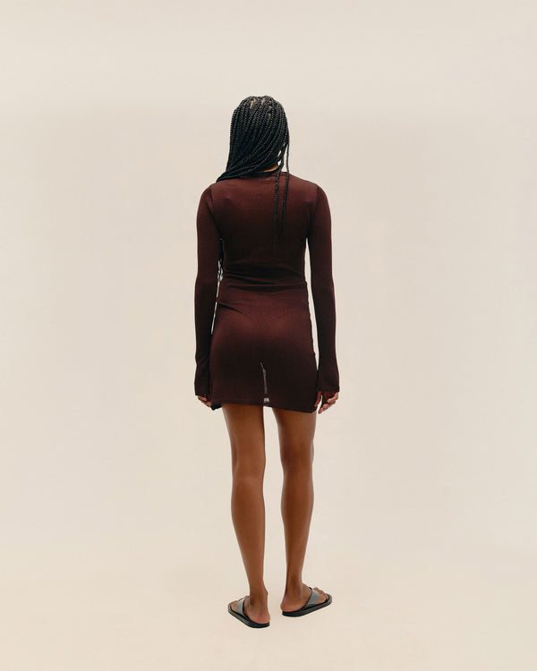 JANE KNIT DRESS, BROWN