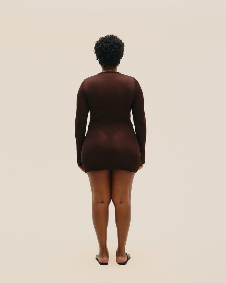 JANE KNIT DRESS, BROWN