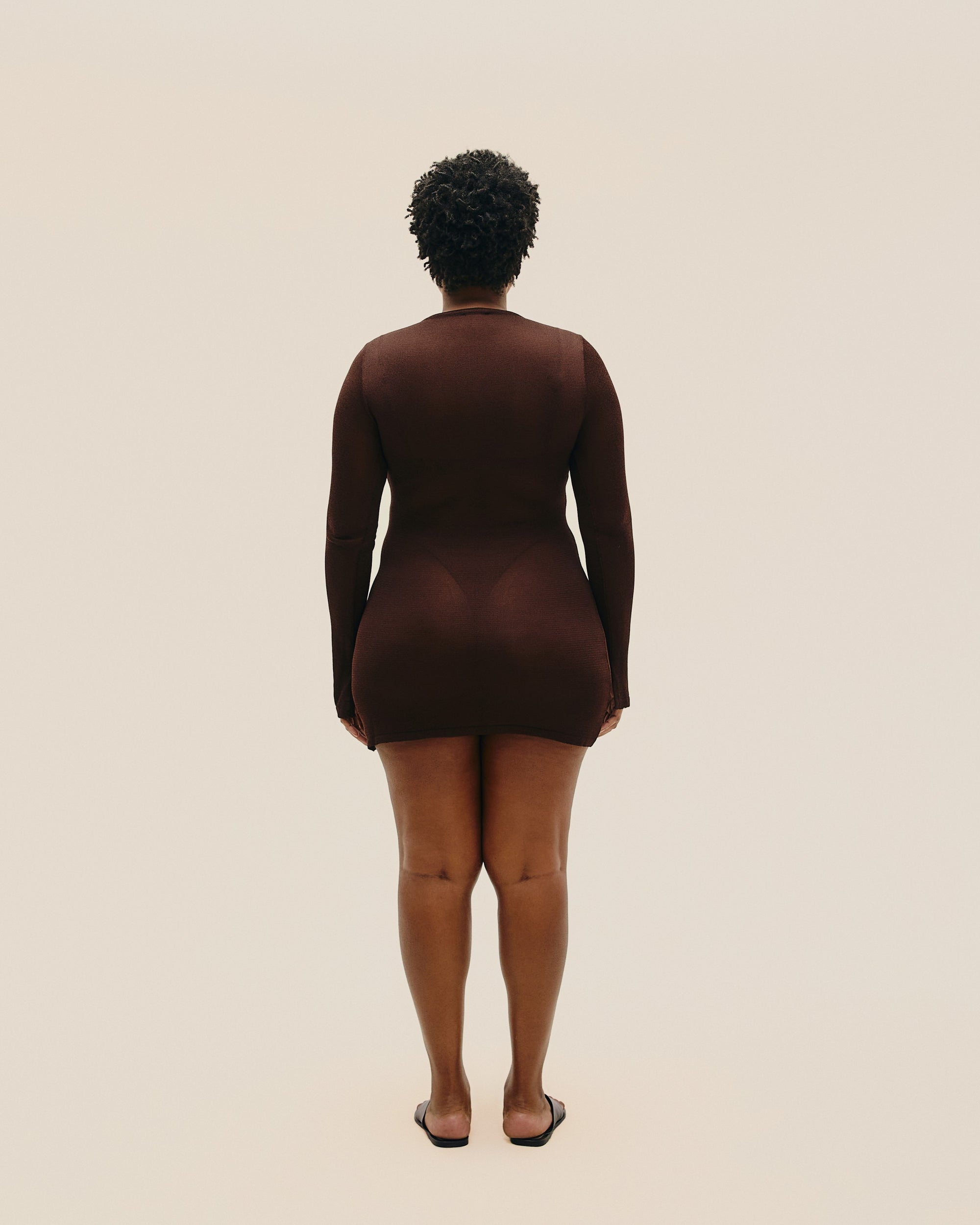 JANE KNIT DRESS, BROWN