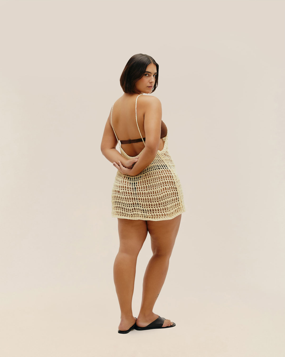PIPA KNIT DRESS. IVORY