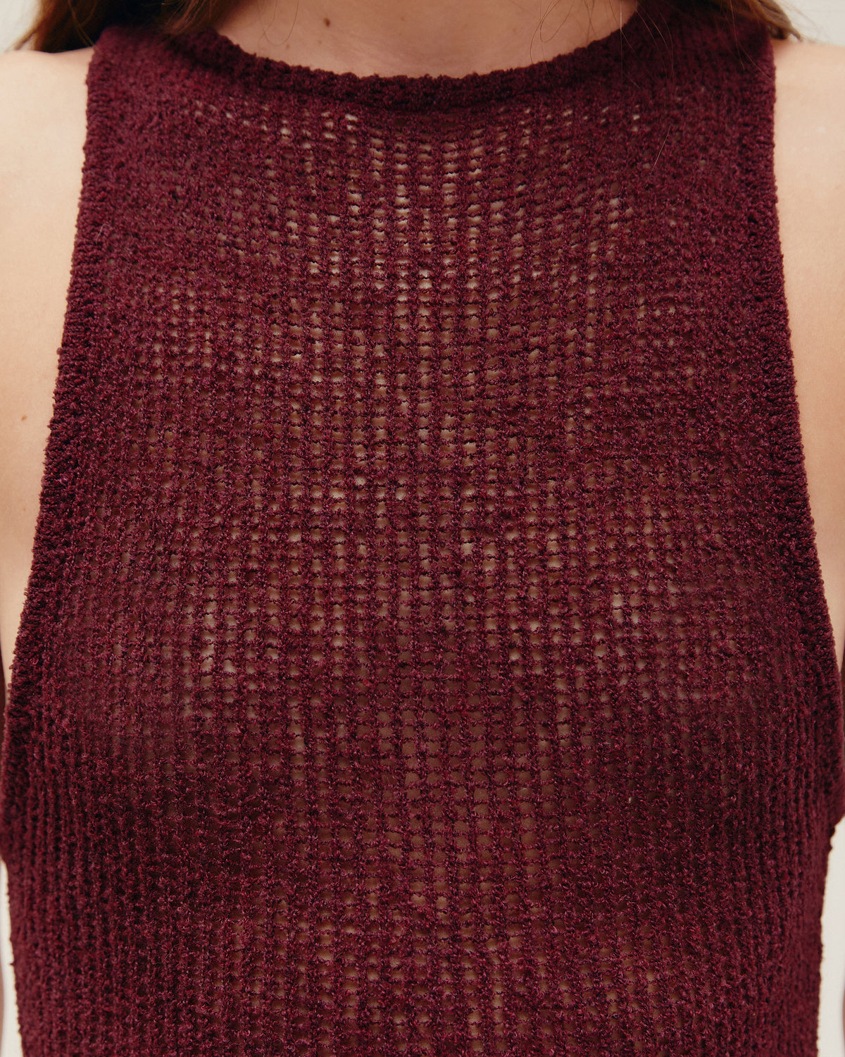 PIA KNIT DRESS IN MARSALA