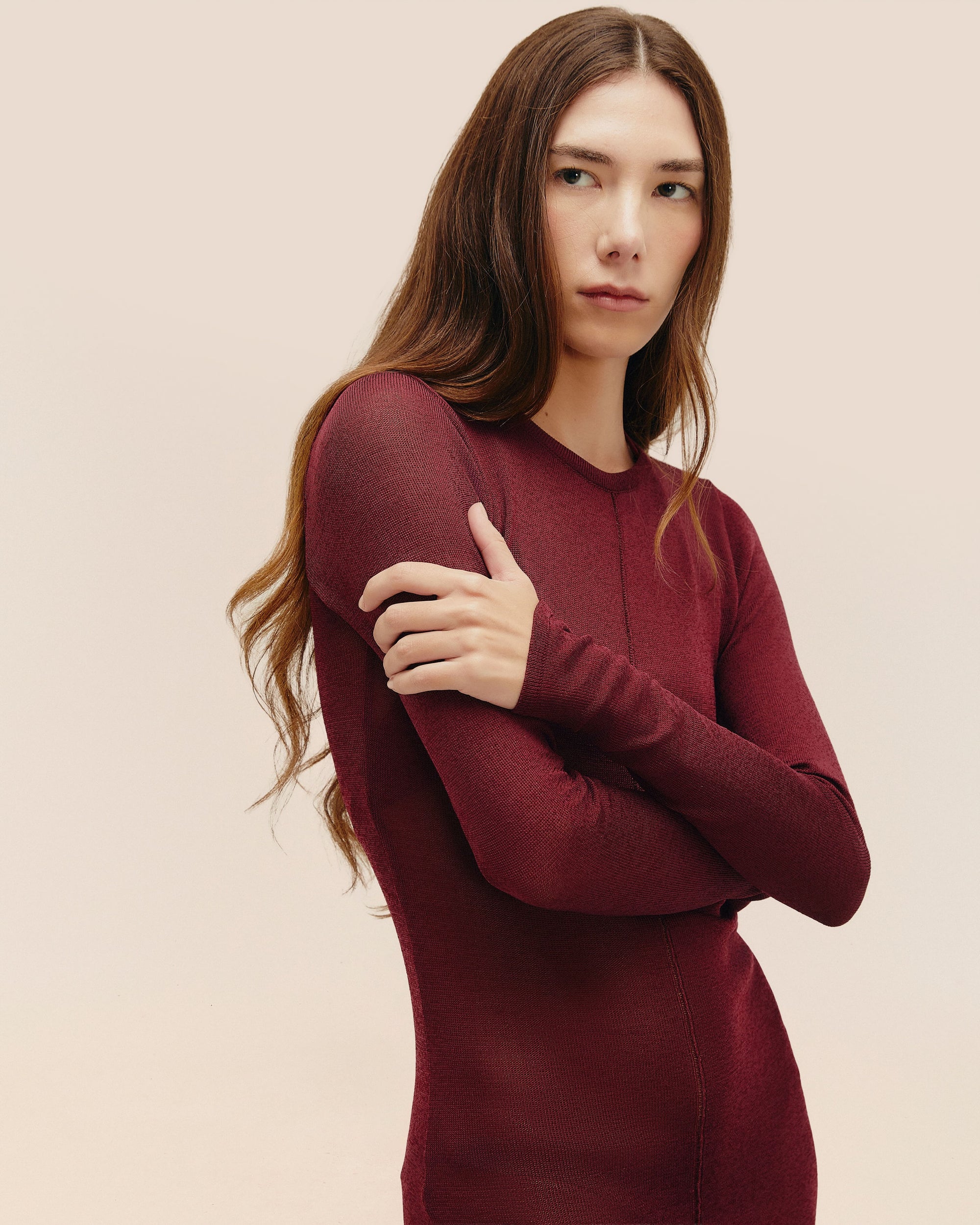 MARSALA KNIT DRESS