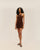 BRAUNA BROWN KNIT PIPA DRESS