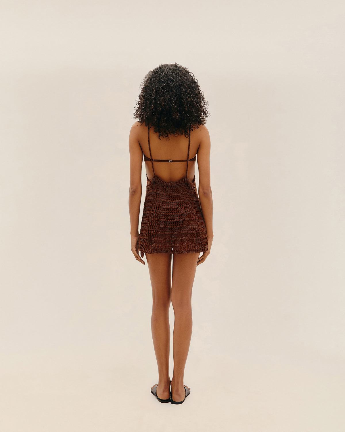 BRAUNA BROWN KNIT PIPA DRESS