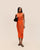 ROBE EN MAILLE PIA ORANGE MANDARINE