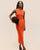 ROBE EN MAILLE PIA ORANGE MANDARINE