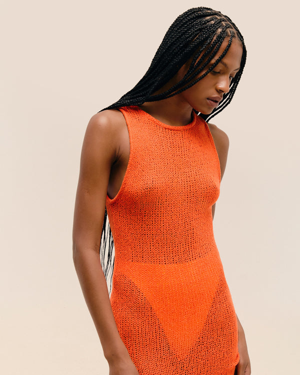 PIA KNIT DRESS MANDARINA ORANGE
