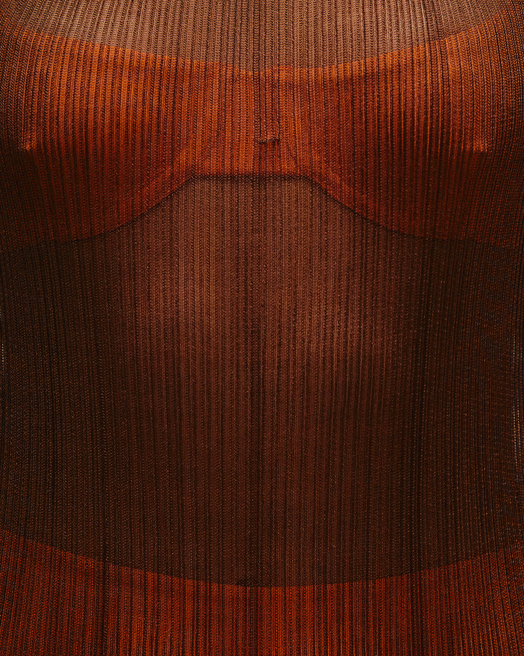 ROBE EN MAILLE LIA BRAUNA MARRON